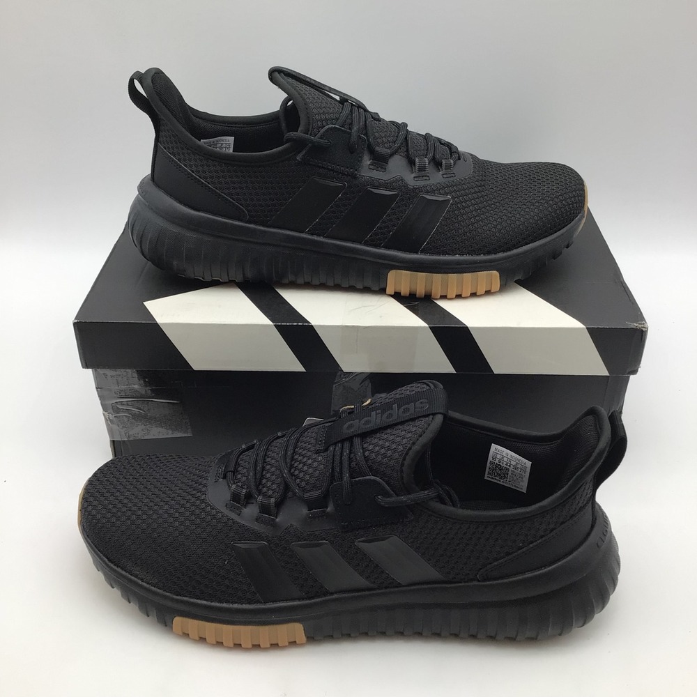 Adidas Kaptir 4.0 Mens Running Shoes Core Black Gum JR8530 Size 10 NEW
